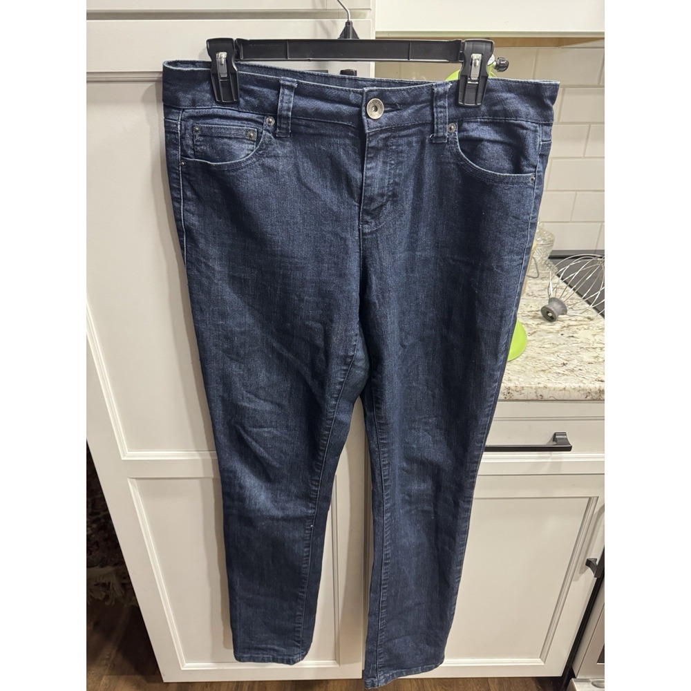 DKNY Jeans Women's Size 8x32 Blue Denim Straight Fit Stretch